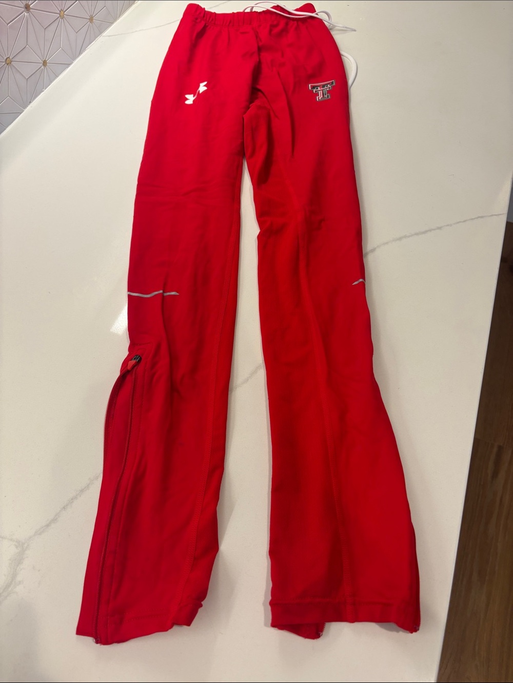 Under Armour Red Kids Joggers with Side Zips